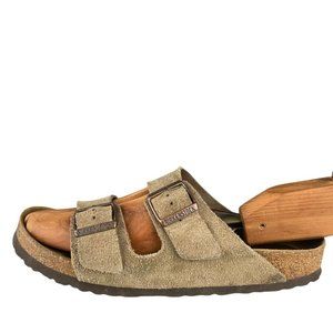 Birkenstock Arizona Sandals Taupe Suede Size 42 (Men's 9) Soft Footbed